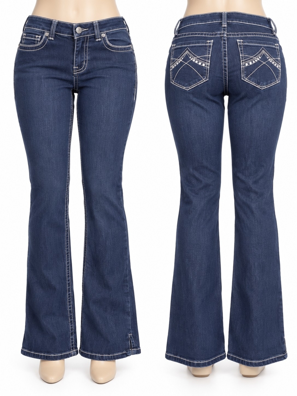 Ariat Dark Blue Flare Jeans with Contrast Stitching